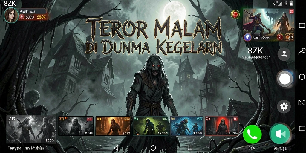 Tangkapan layar gameplay menegangkan dari 8ZK di dunia horor yang menyeramkan.