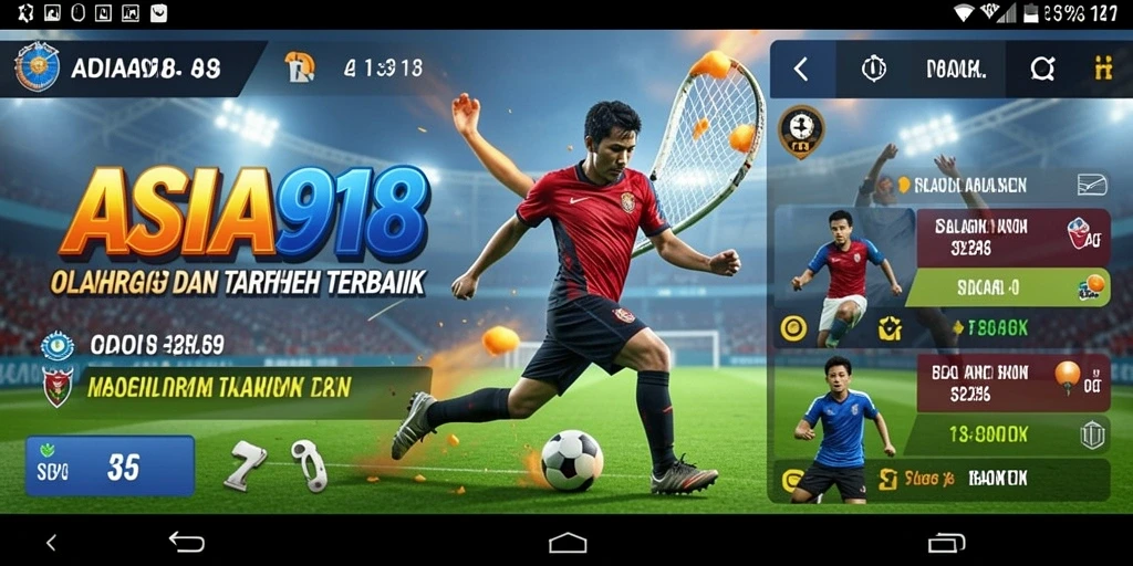 Tampilan screenshot utama ASIA918 dengan antarmuka taruhan olahraga.
