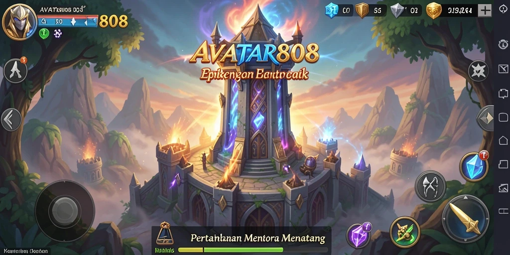 Gameplay menara pertahanan yang menantang dan menyenangkan di AVATAR808.