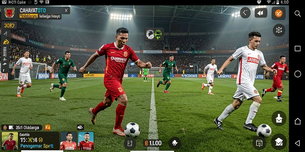 Screenshot utama CAHAYATOTO yang menampilkan aksi seru dalam olahraga.