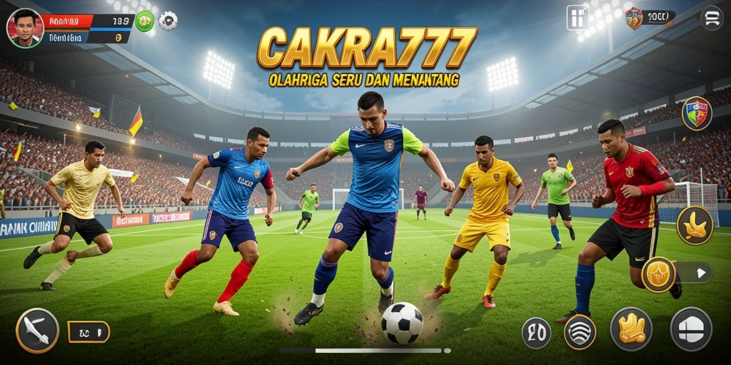 Tampilan gameplay seru dalam CAKRA777 dengan intensitas olahraga yang tinggi.