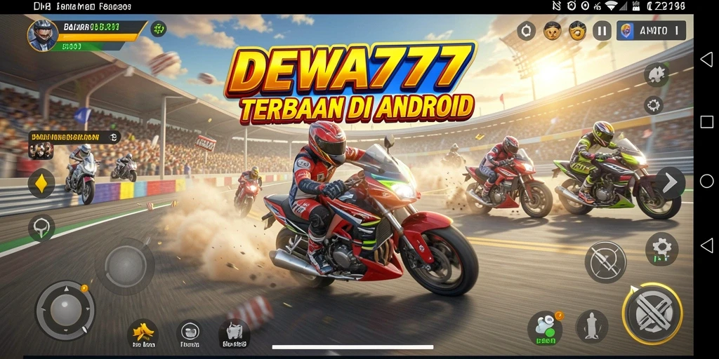 Gameplay DEWA777 yang mendebarkan dan seru saat balapan.