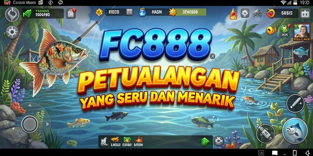 Screenshot gameplay FC888 menampilkan aksi memancing yang menarik dan menantang.