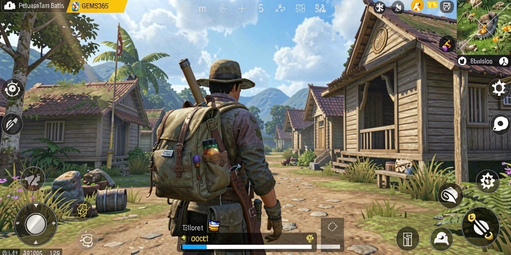 Tangkapan layar GEMS365 dengan grafik gameplay Open World yang menakjubkan.
