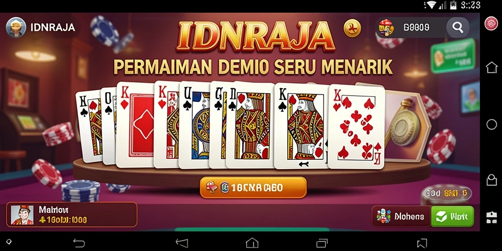Screenshot gameplay IDNRAJA dengan tampilan permainan Domino yang menarik.