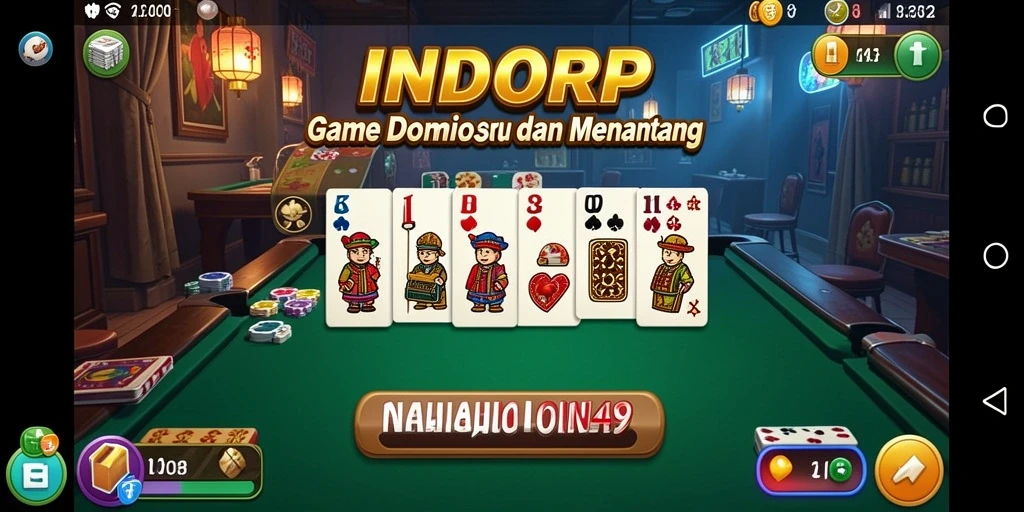 Tangkapan layar game domino yang menunjukkan gameplay seru INDORP.