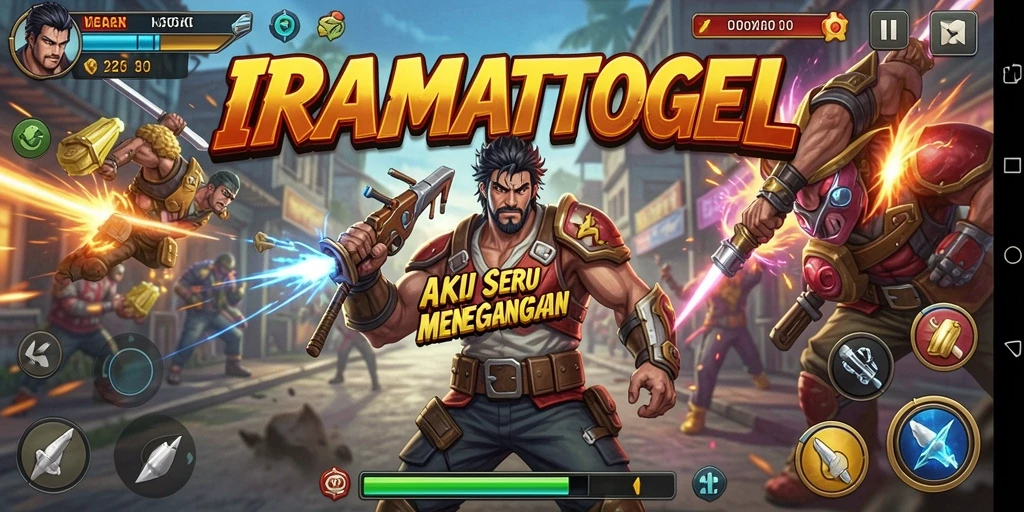 Tampilkan gameplay action menegangkan dari IRAMATOGEL.