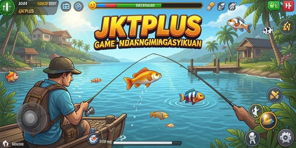 Tangkapan ikan yang seru dalam gameplay JKTPLUS.