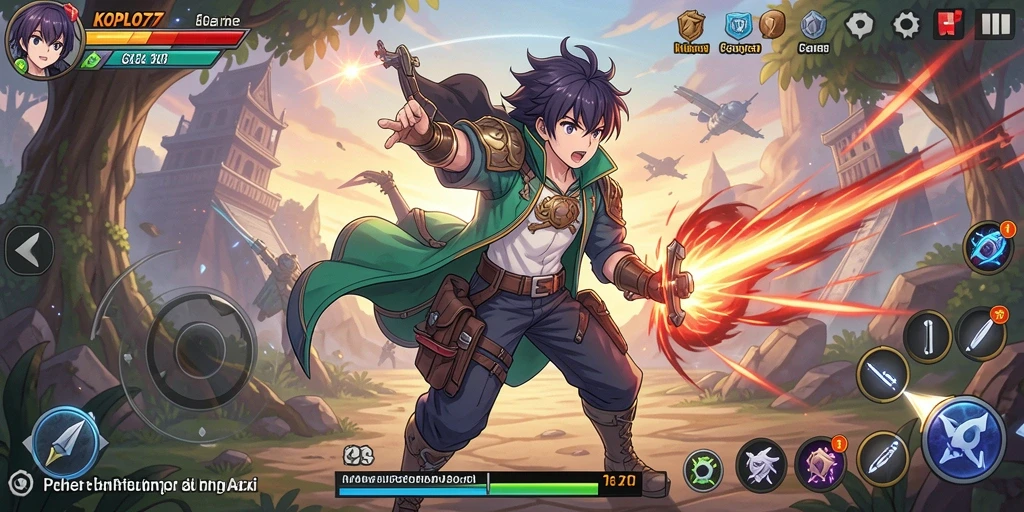 Gameplay seru dalam KOPLO77 dengan karakter Anime.