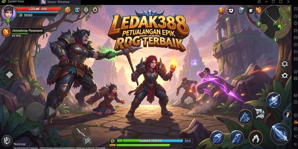Screenshot game LEDAK388 menampilkan pertarungan RPG yang menarik dan dinamis.
