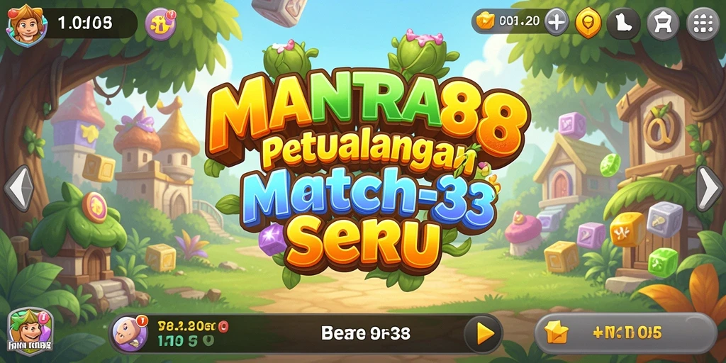 Tampilan gameplay seru di MANTRA88 dengan kombinasi warna-warni.