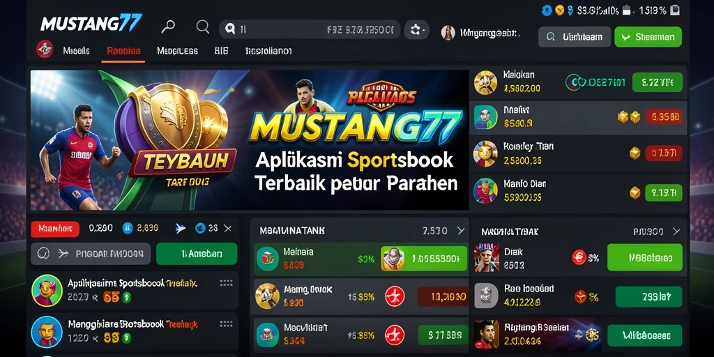 Screenshot gameplay MUSTANG77 menampilkan taruhan olahraga yang menarik.
