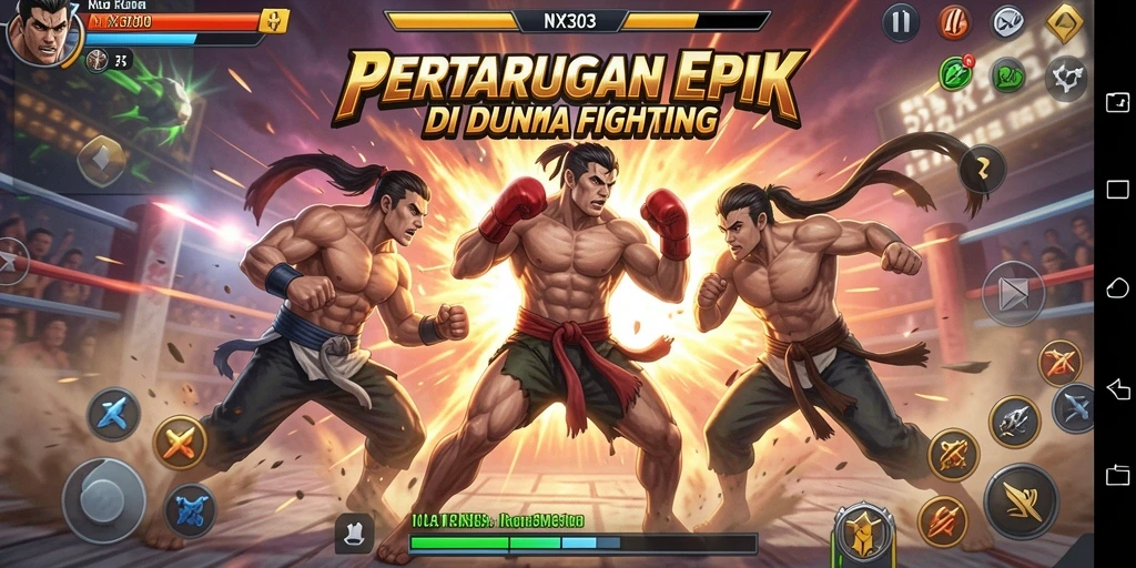 Tampilan gameplay epik dari pertarungan dalam NX303.