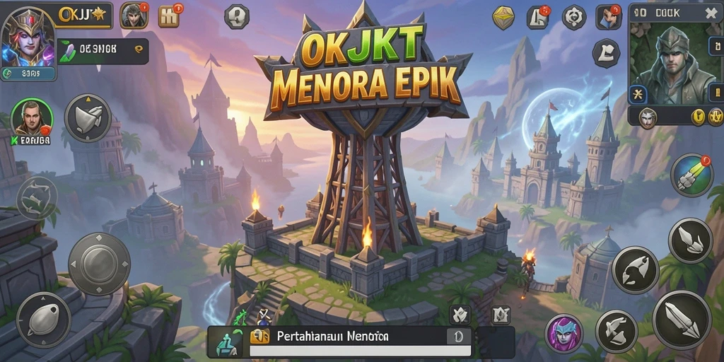 Gambaran gameplay seru Tower Defense di OKJKT.