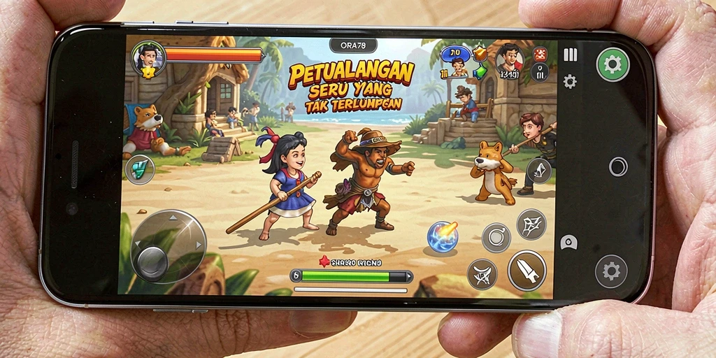 Tampilan menarik dari gameplay seru di ORA78.