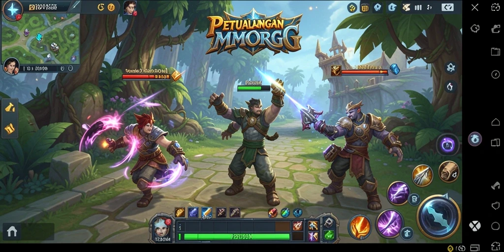 Screenshot menunjukkan pemain beraksi dalam pertempuran seru di P200M.
