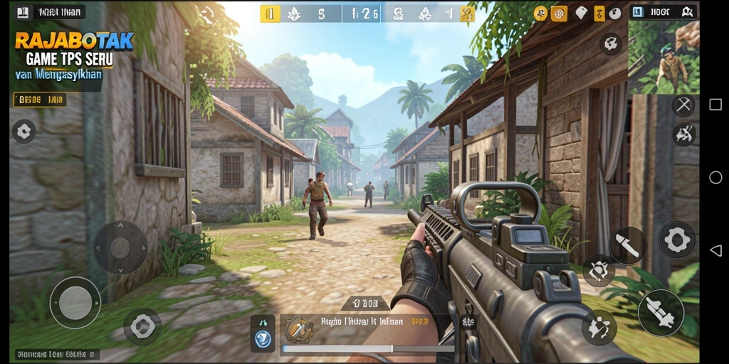 Tampilan mendebarkan gameplay RAJABOTAK dalam aksi TPS.