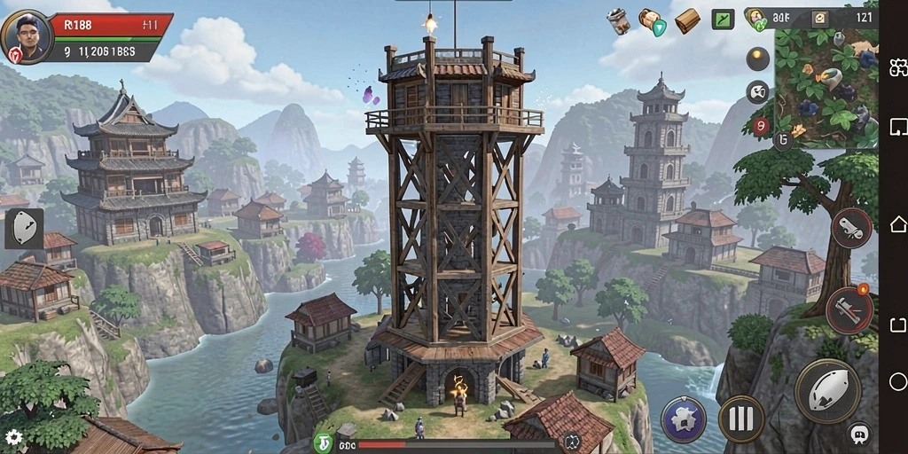 Screenshot utama RI188 menampilkan gameplay penuh aksi Tower Defense.