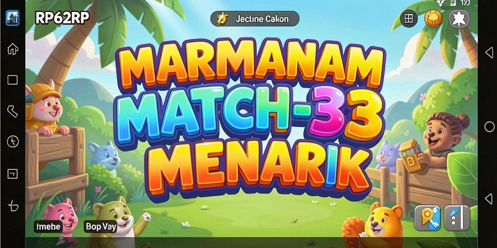 Tampilan gameplay seru dalam permainan Match-3 RP62RP.
