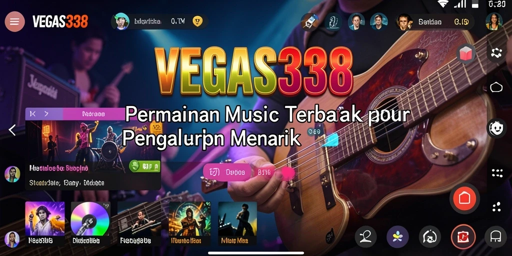 Tampilan gameplay menarik dari VEGAS338 dengan fitur musik interaktif.