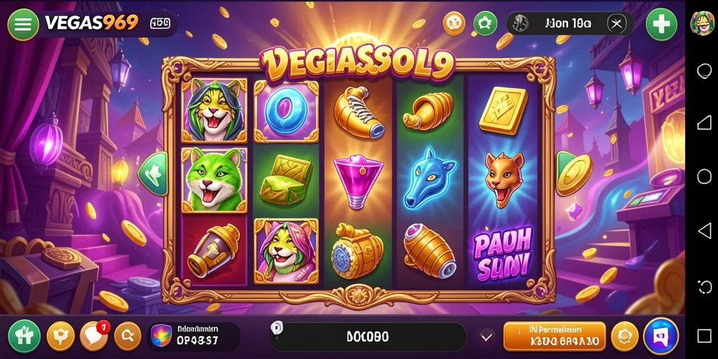 Tampilan gameplay menarik di VEGAS969 dengan slot penuh warna.