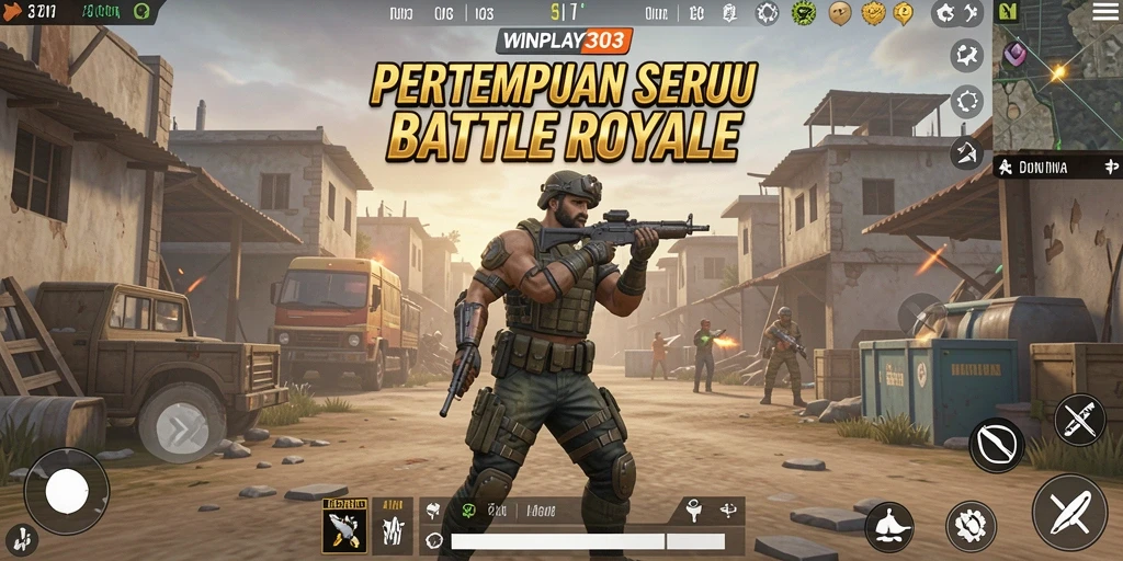 Gameplay intens dalam pertempuran Battle Royale.